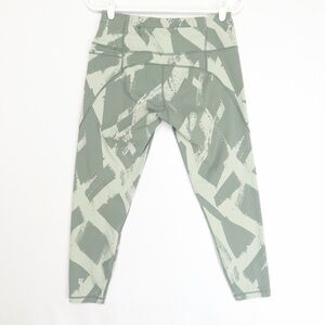 Sweaty Betty Power Workout Leggings 7/8 Womens M Sage Geo Maze Print